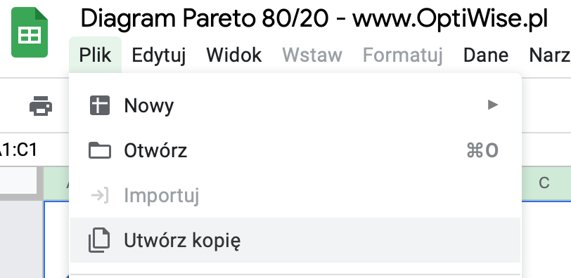 Arkusze Google - jak utworzyć kopię dokumentu